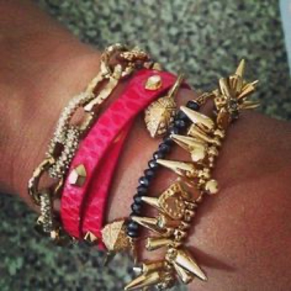 Stella & Dot Hudson Red Leather Double Wrap - Picture 4 of 6